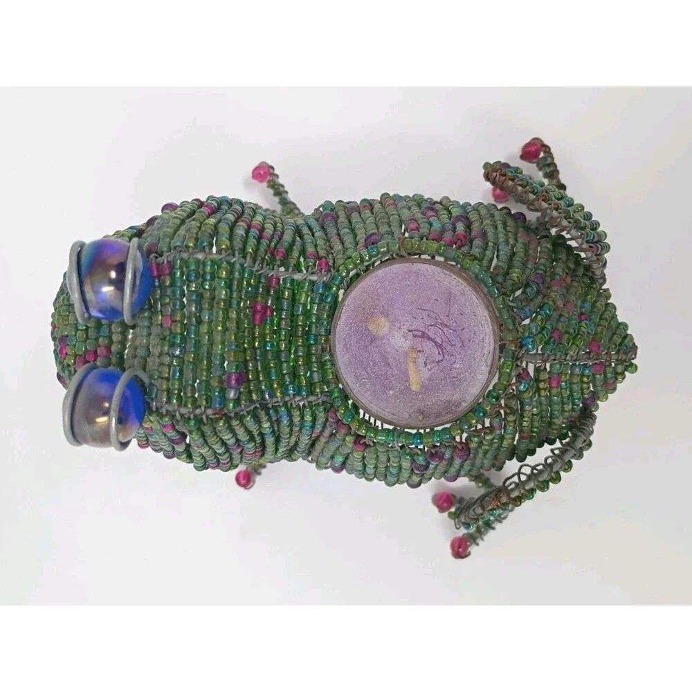 Beadworx Glass Bead Frog candle holder